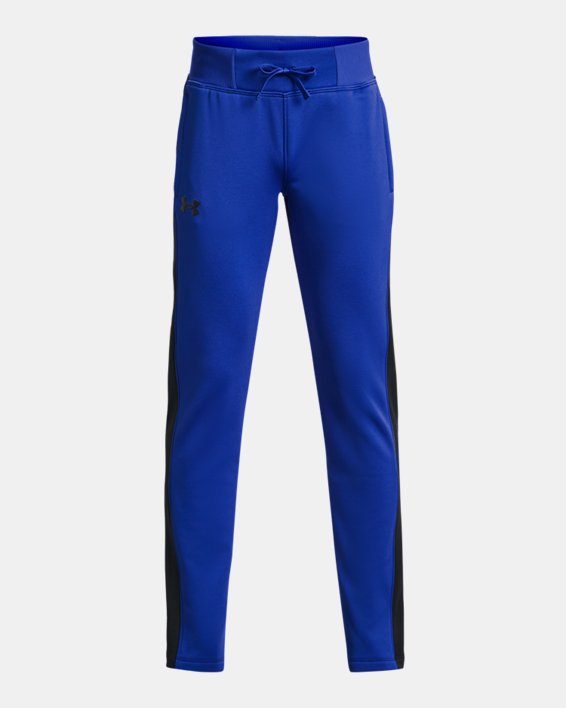 Girls' Armour Fleece® Pants, Blue, pdpMainDesktop image number 0